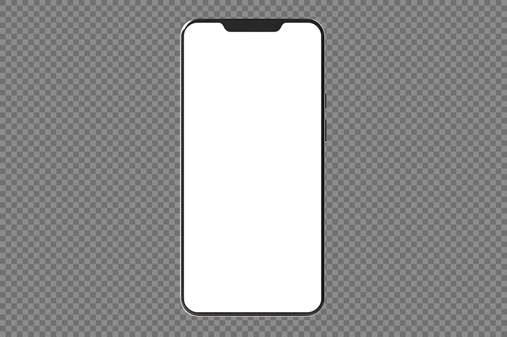 Kostenlose PSD weißes, leeres smartphone-modell