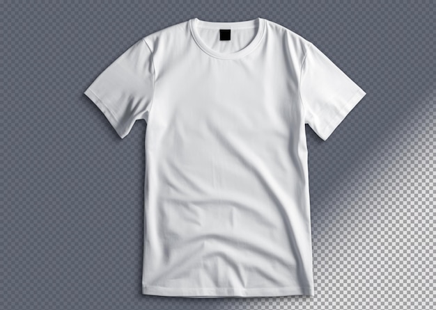 Kostenlose PSD weißes t-shirt auf transparentem hintergrund