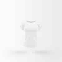 Kostenlose PSD weißes t-shirt, das auf weiß schwimmt