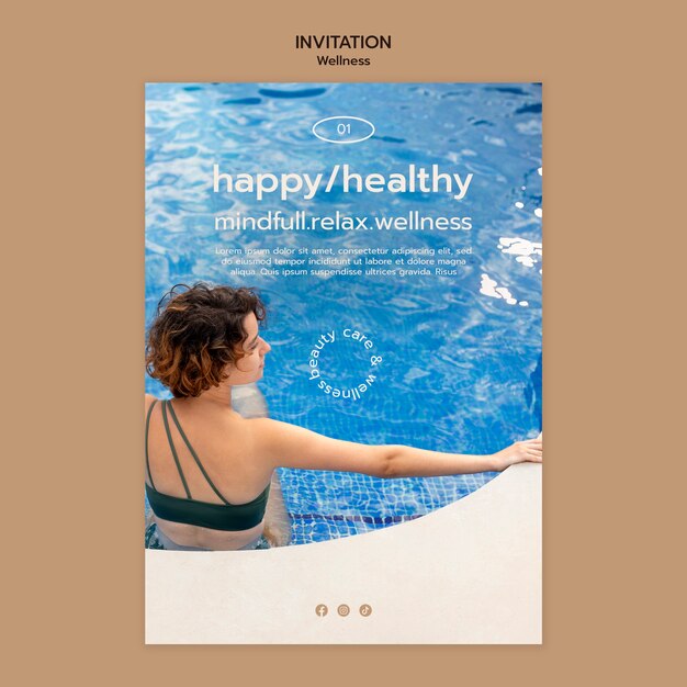 Wellness-Konzept-Einladungsvorlage