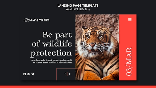 Welt wild life day landing page