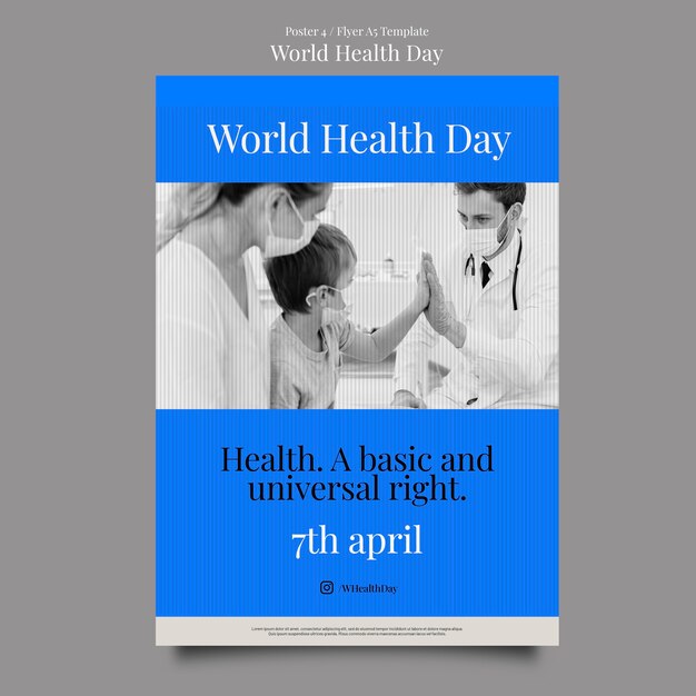 Weltgesundheitstag-Plakatschablone