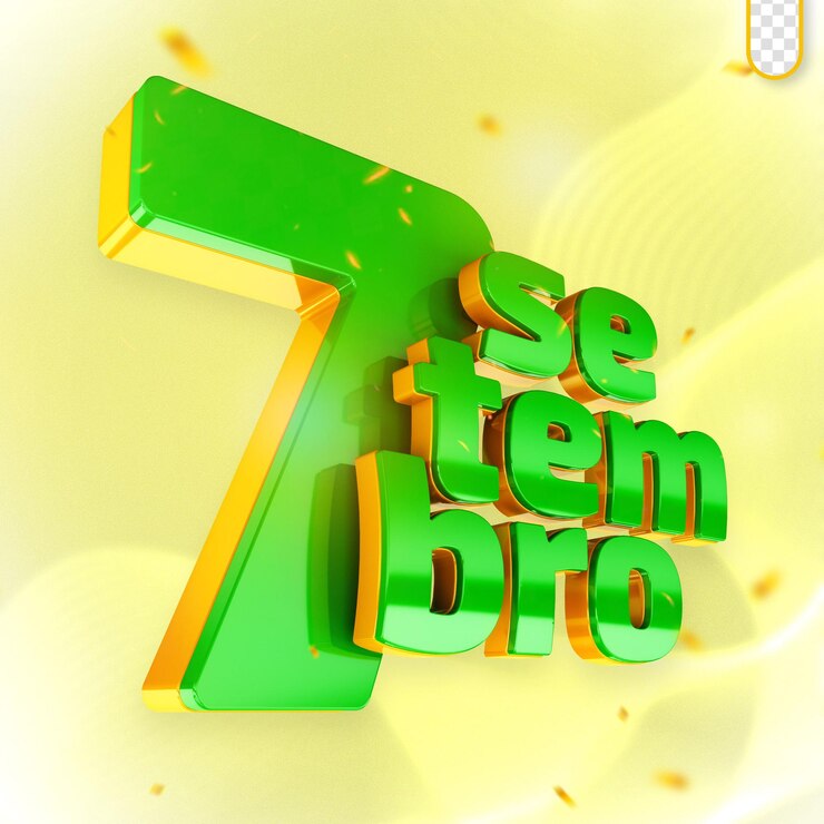 Kostenlose PSD werbe- 3d- briefmarke 7. september, der brasilianische unabhängigkeitstag