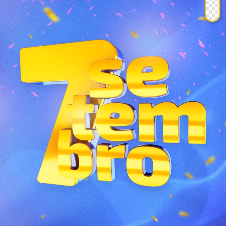Kostenlose PSD werbe- 3d- briefmarke 7. september, der brasilianische unabhängigkeitstag