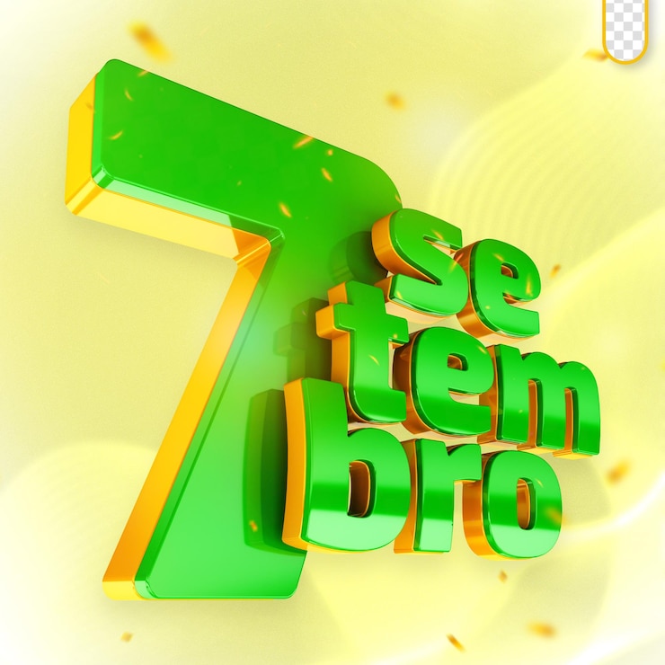 Kostenlose PSD werbe- 3d- briefmarke 7. september, der brasilianische unabhängigkeitstag