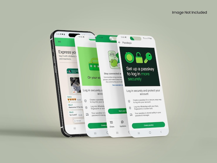 Kostenlose PSD whatsapp-schnittstelle auf smartphone-mockup