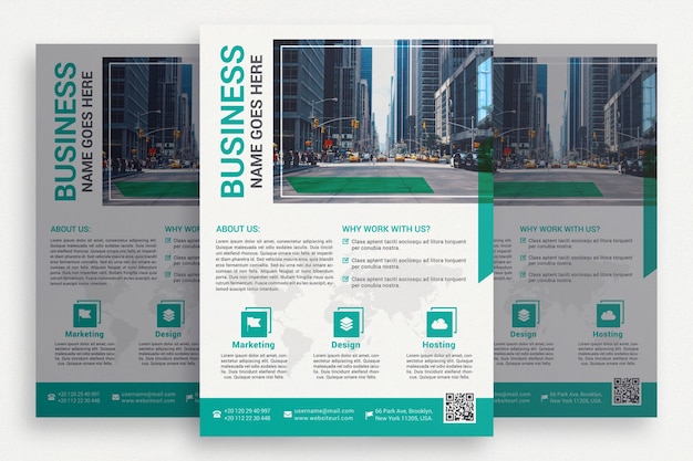 Kostenlose PSD white business broschüre