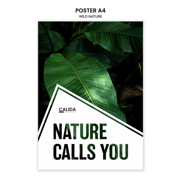 Wilde Plakatschablone der Natur a4
