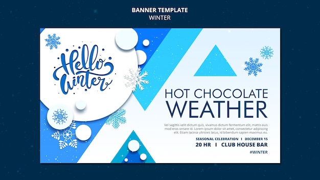 Kostenlose PSD winter-banner-vorlagen-design