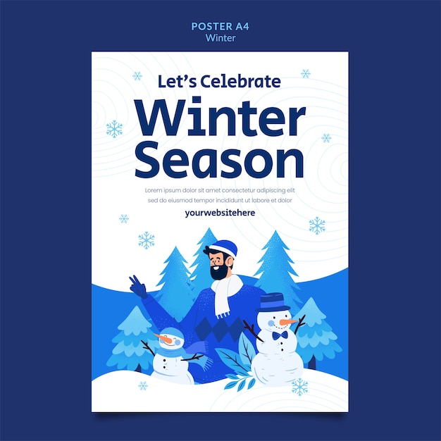 Kostenlose PSD winter-vorlagendesign