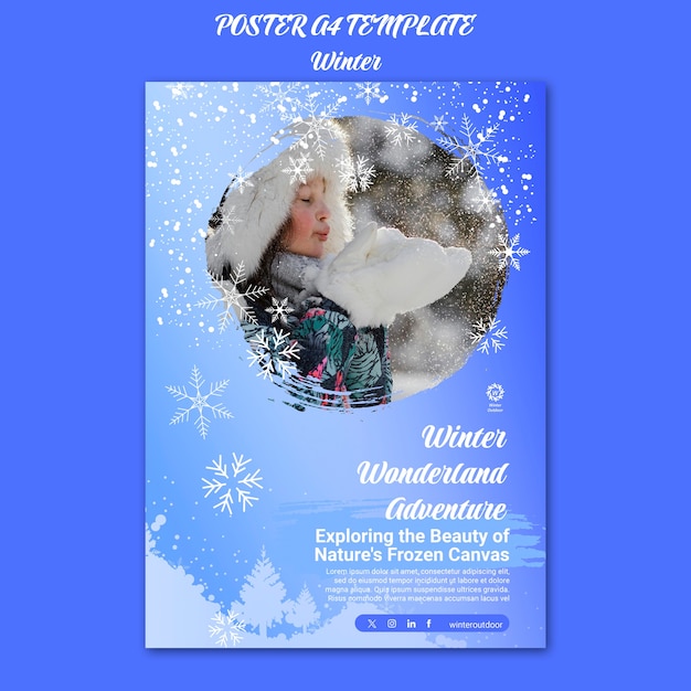 Kostenlose PSD winter-vorlagendesign