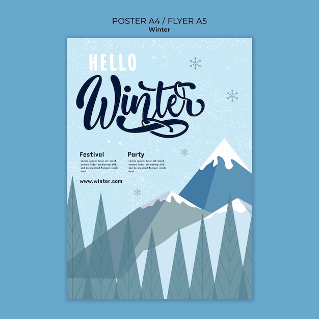 Kostenlose PSD winter-vorlagendesign