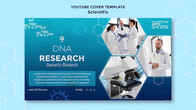 Wissenschaftsvorlagendesign mit farbverlauf