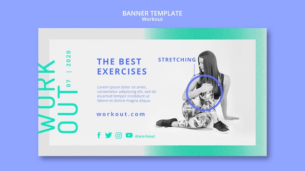 Workout-Konzept-Banner-Vorlage