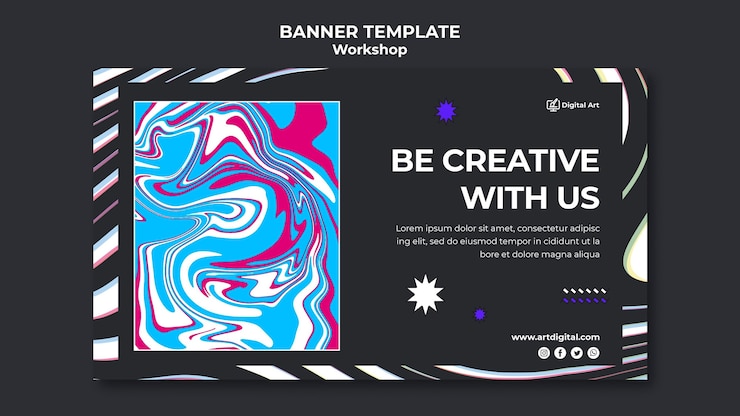 Kostenlose PSD workshop banner vorlage