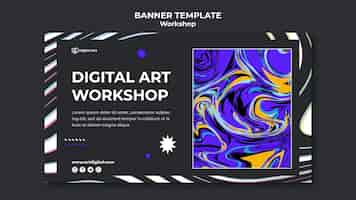 Kostenlose PSD workshop banner vorlage