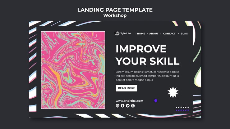 Kostenlose PSD workshop-landingpage