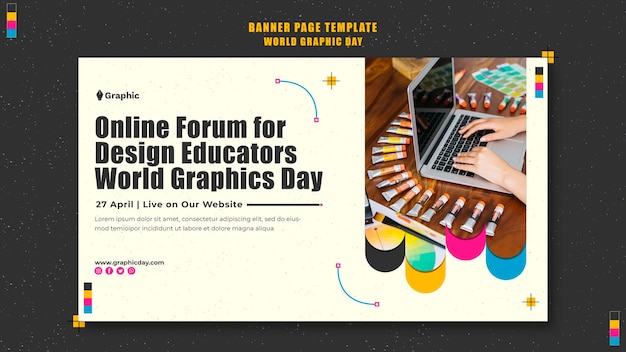 World Graphics Day Banner Vorlage