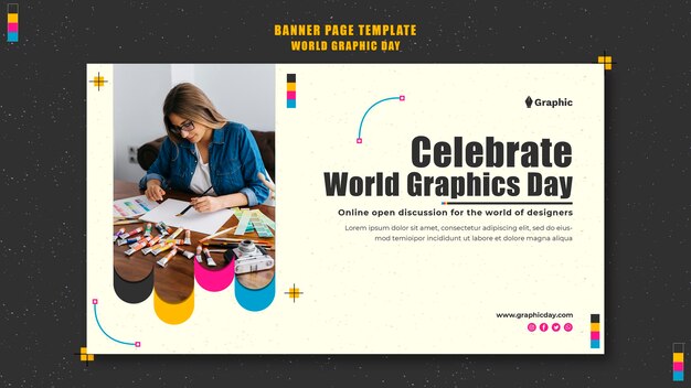 World Graphics Day Banner Vorlage