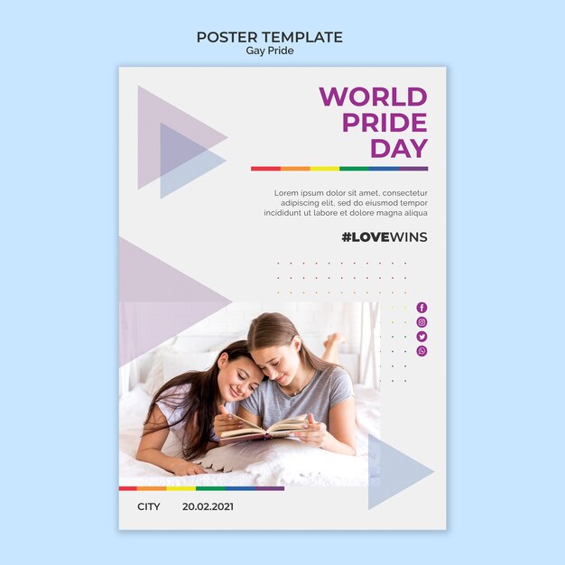World Pride Day Poster Vorlage Design
