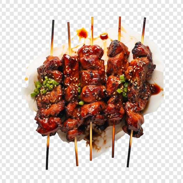 Yakitori isoliert auf transparentem hintergrund