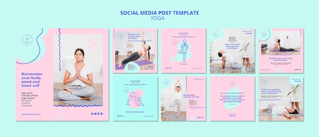 Kostenlose PSD yoga ad instagram post vorlage