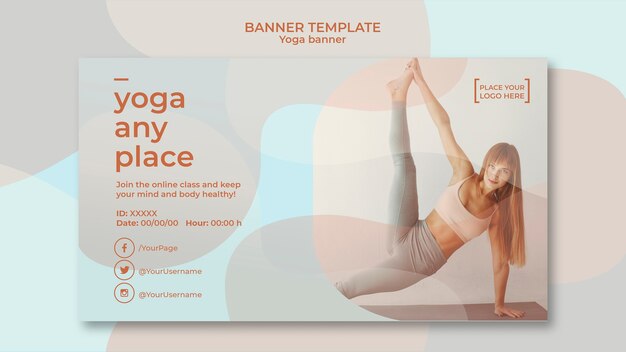 Yoga Banner Vorlage Konzept