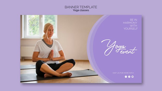 Yoga Frau Banner Vorlage