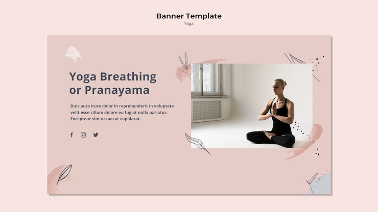 Kostenlose PSD yoga-haltung banner vorlage