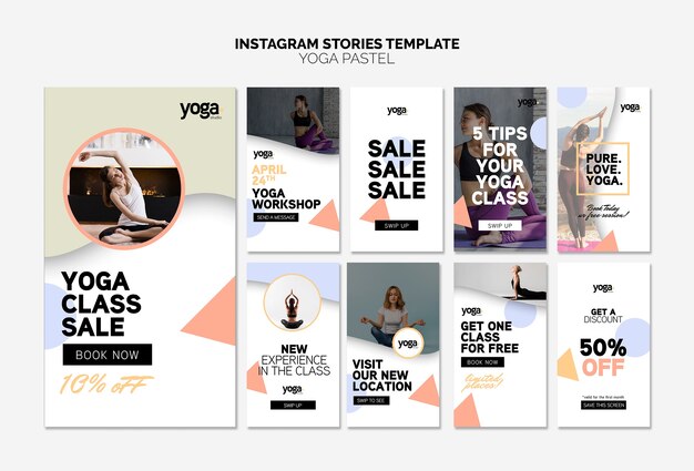 Yoga-Klasse Instagram Geschichten Vorlage