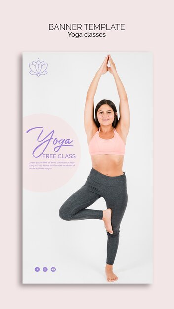 Yoga Klassen Banner Vorlage