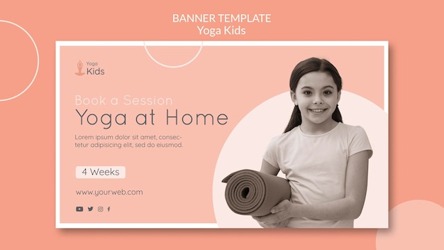 Yoga konzept banner vorlage