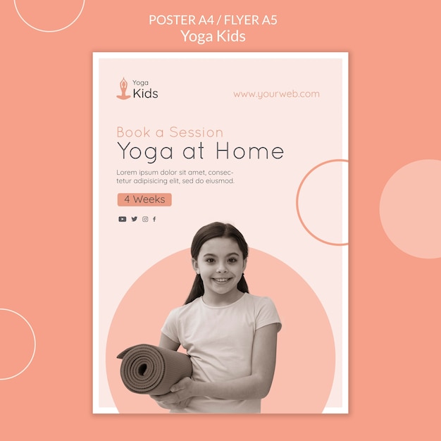 Yoga konzept flyer vorlage