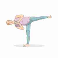 Kostenlose PSD yoga-pose und meditation isoliert