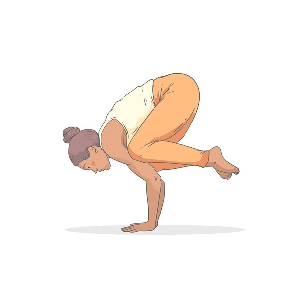 Yoga-Pose und Meditation isoliert