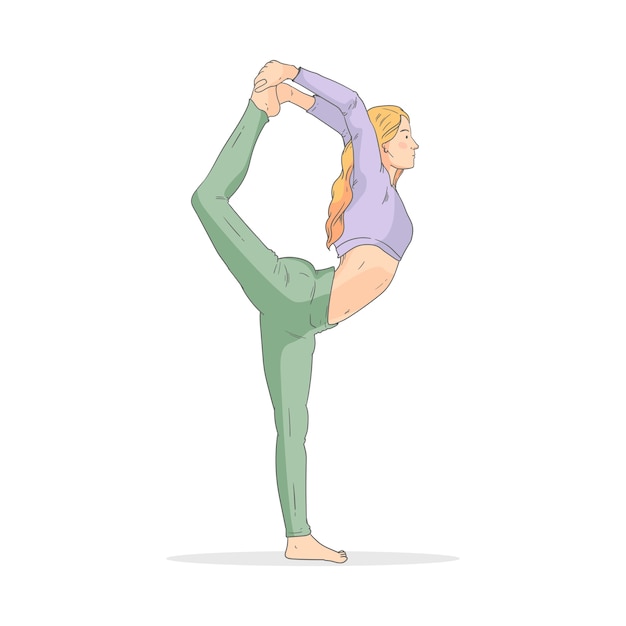 Yoga-Pose und Meditation isoliert