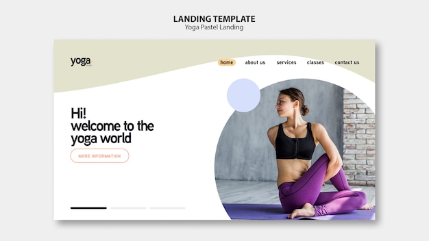 Yoga Weltklasse Landingpage Vorlage