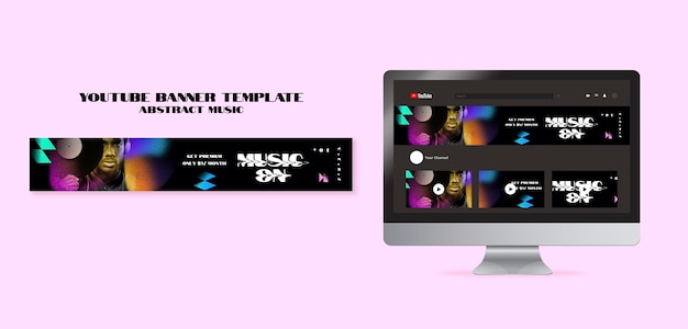 YouTube-Banner-Vorlage für das Musikfestival