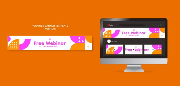 YouTube-Banner-Vorlage für Webinar-Konferenzen