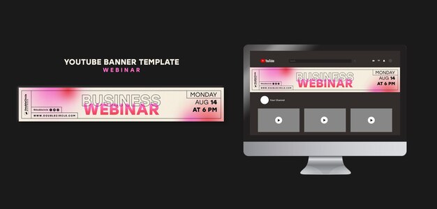 YouTube-Banner-Vorlage für Webinar-Konferenzen