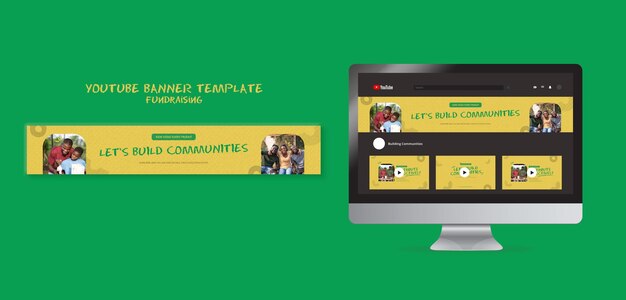 YouTube-Bannervorlage für Fundraising