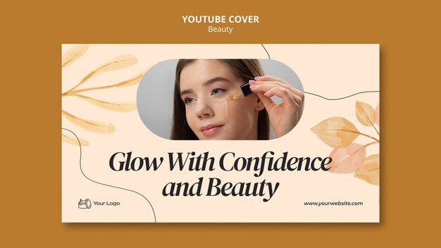 Youtube-Cover des Aquarell-Schönheitskonzepts