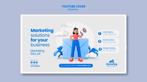 YouTube-Cover des Marketingkonzepts