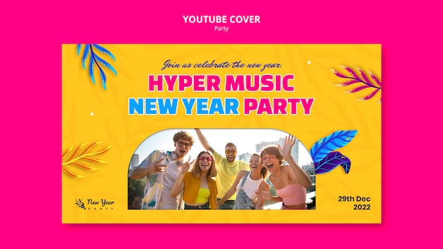 Kostenlose PSD youtube-cover für exotische partyunterhaltung