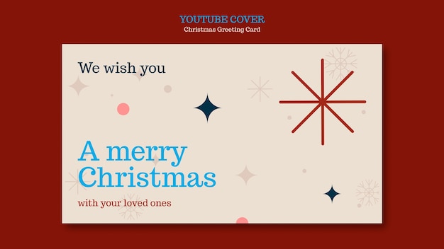 Kostenlose PSD youtube-cover für weihnachtsgrußkarten