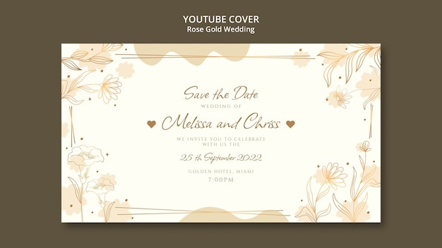 Youtube-cover-vorlage für blumenhochzeiten