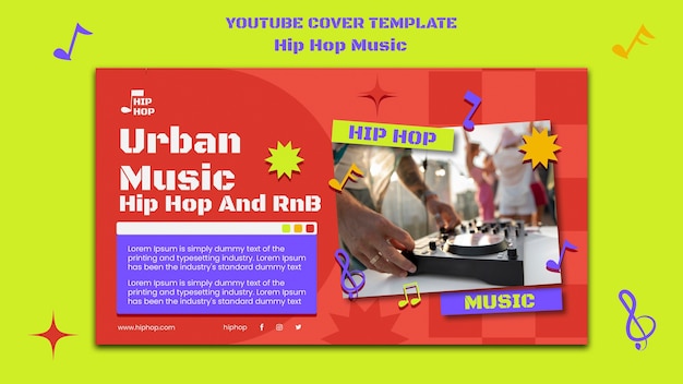 YouTube-Cover-Vorlage für das Musikfestival
