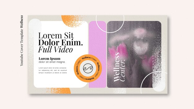 YouTube-Cover-Vorlage für das Wellness-Konzept