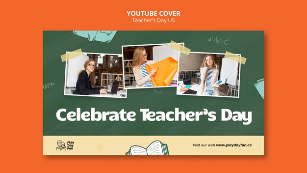 YouTube-Cover-Vorlage für die Feier zum Tag des Lehrers