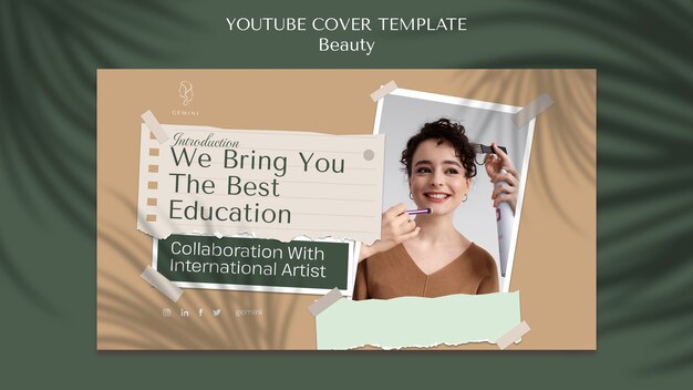 YouTube-Cover-Vorlage für die Schönheitsklasse